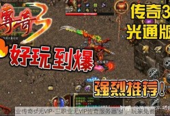 三职业传奇sf无VIP-三职业无VIP传奇服务器'sf'，玩家免费游戏